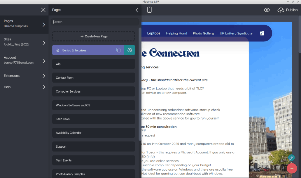 Benico Enterprises - Website Design and Hosting